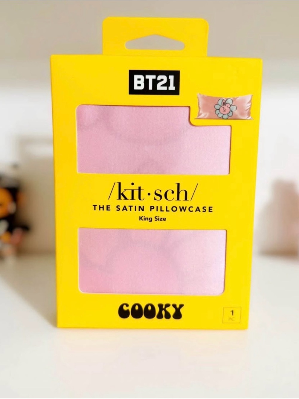 BT21 Kitsch Satin Pillowcase King Size - (Cooky)
